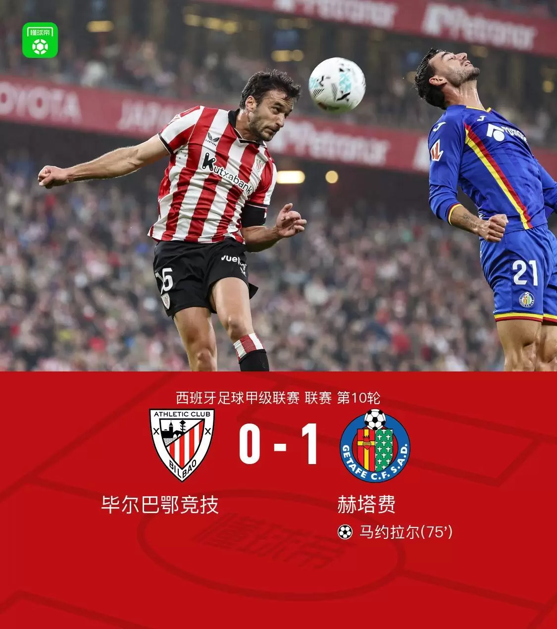 赫塔费客场1-0毕包终结五轮不胜,马约拉尔一锤定音 赫塔费客场1-0毕包终结五轮不胜,马约拉尔一锤定音