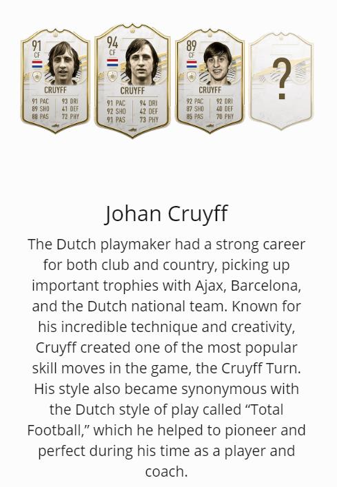 FIFA21中101位传奇球星，仅有10人巅峰能力94+