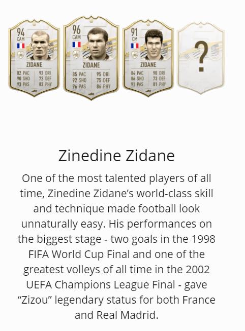 FIFA21中101位传奇球星，仅有10人巅峰能力94+