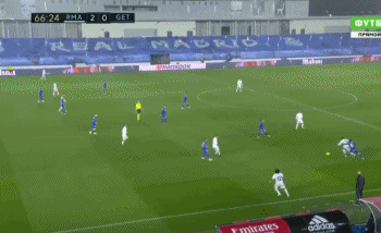 西甲-本泽马头球门迪破门 皇马2-0仍落后马竞5分