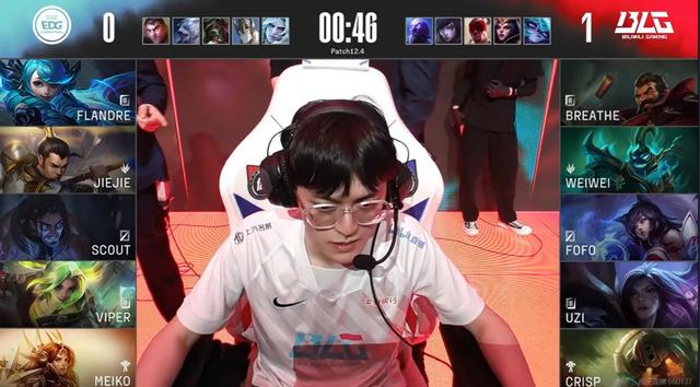 “UZI被EDG现场追星图火了”，圣枪哥想泉水弑神，却被Meiko劝阻