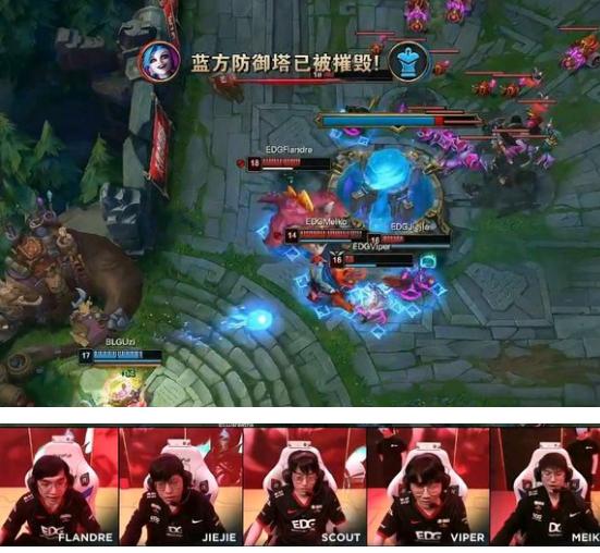 “UZI被EDG现场追星图火了”，圣枪哥想泉水弑神，却被Meiko劝阻