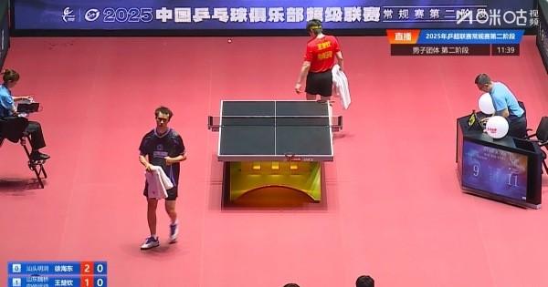 乒超联赛：王楚钦3-2逆转战胜徐海东，山东魏桥2-0领先 (http://www.armanice.com/) 体育 第1张