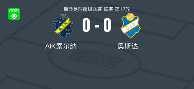 AIK索尔纳0-0奥斯达，两队各拿一分 (http://www.jingganghuifeng.com.cn/) 体育 第1张