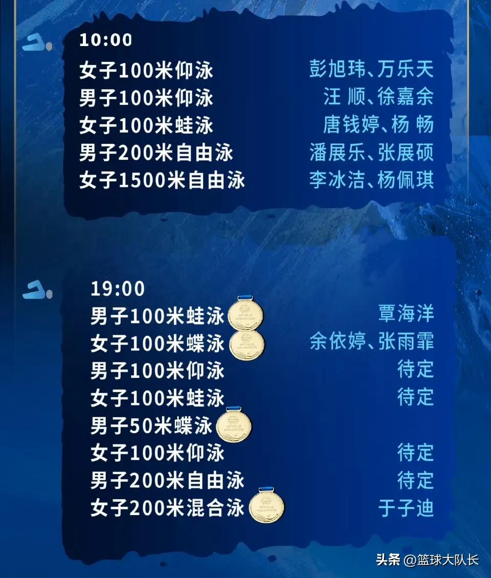 2025游泳世锦赛7月28日赛程：单日6金，中国分5金，跳水2金把握大 (http://www.jingganghuifeng.com.cn/) 体育 第3张
