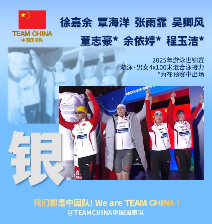 男女4x100米混合泳接力：中国队摘银，中立运动员B队夺冠 (http://www.jingganghuifeng.com.cn/) 体育 第1张