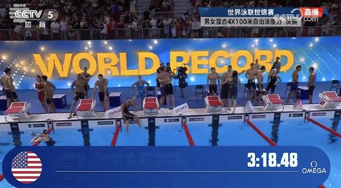 男女混合4x100米自由泳接力：美国队3分18秒48，打破世界纪录夺冠 (http://www.tiidu.cn/) 娱乐 第1张