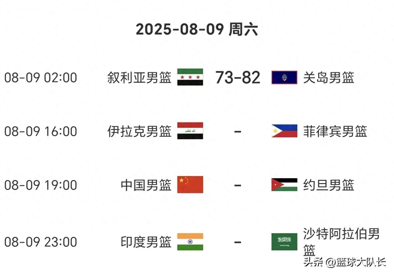 男篮亚洲杯8月9日赛程：中国 vs 约旦，小组第1生死战，CCTV5直播 (http://www.xuexiaoyu.cn/) abs 第1张