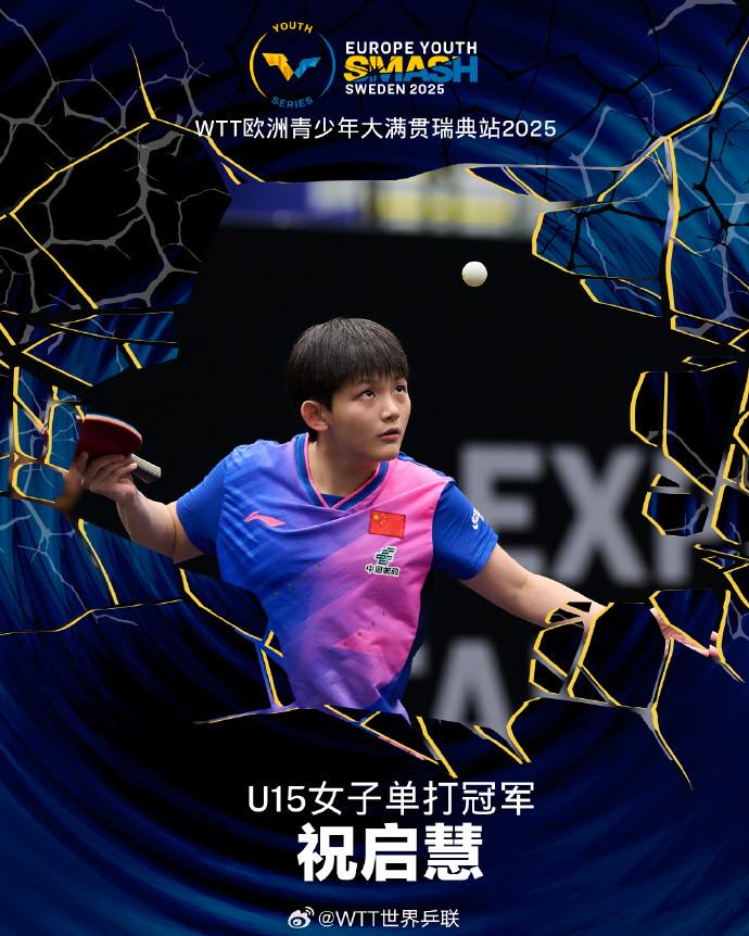 WTT欧洲青少年大满贯：覃予萱、祝启慧斩获U19、U15女单冠军 (http://www.tiidu.cn/) 娱乐 第2张