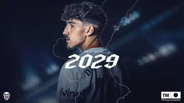 官方：瓦伦西亚与23岁前锋迭戈-洛佩斯续约至2029年