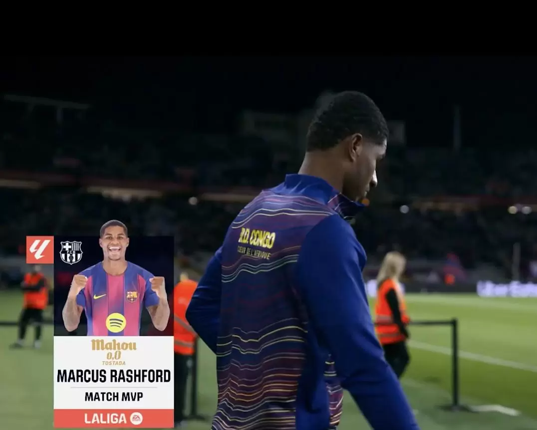 打入一球，拉什福德当选巴萨vs埃尔切全场最佳球员