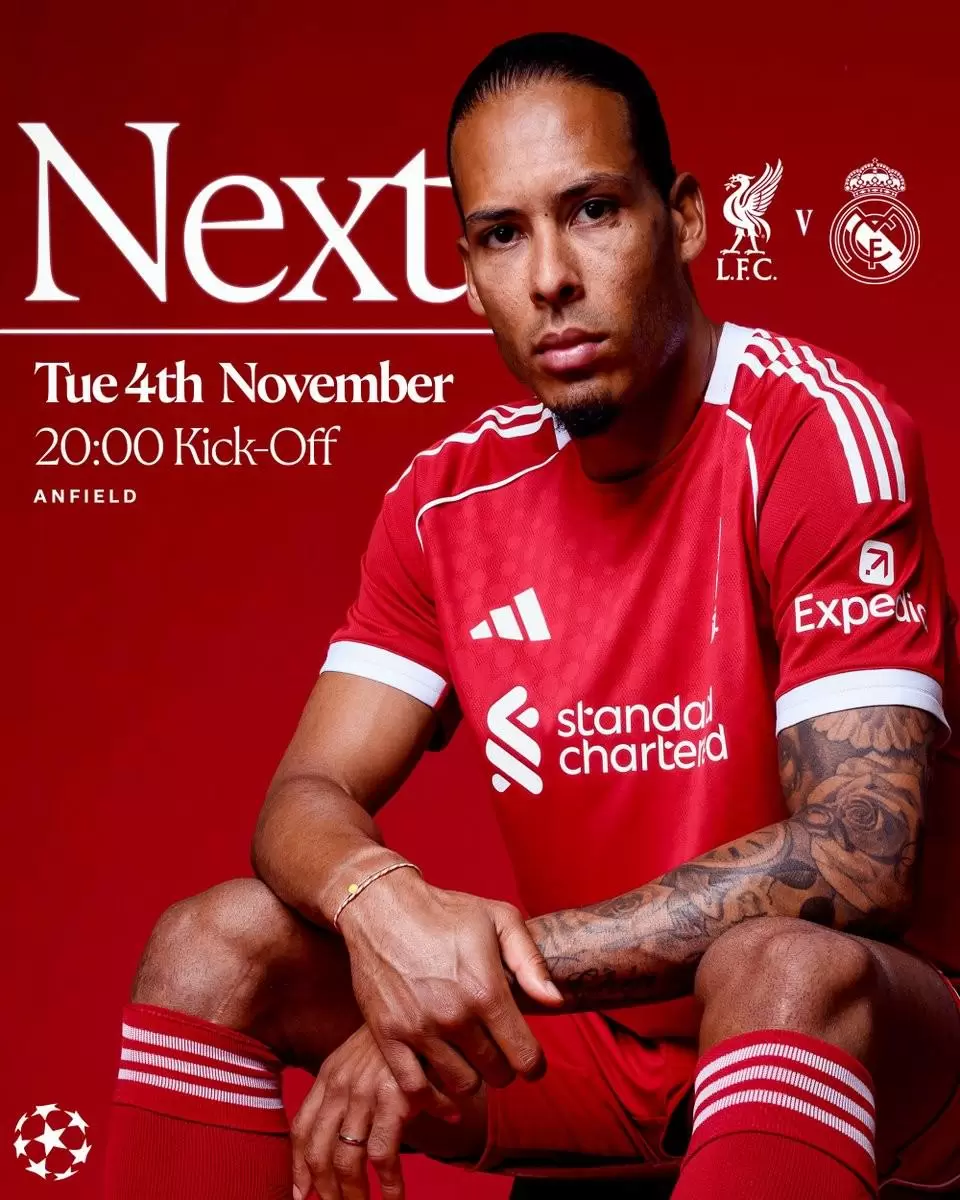 利物浦欧冠曾4次零封击败皇马，仅次于尤文