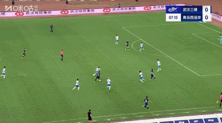 邓涵文右路传中，图多列一蹴而就，武汉三镇1-0